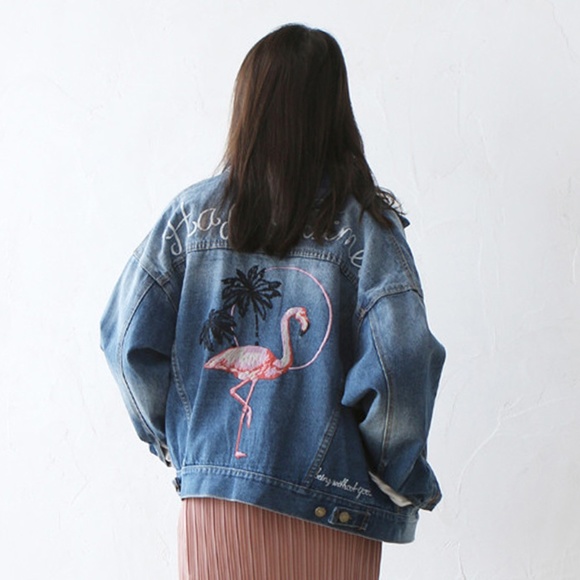 Jackets & Blazers - Denim Jacket with Embroidery